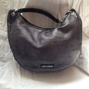 Jimmy Choo Solar Hobo Woven Leather